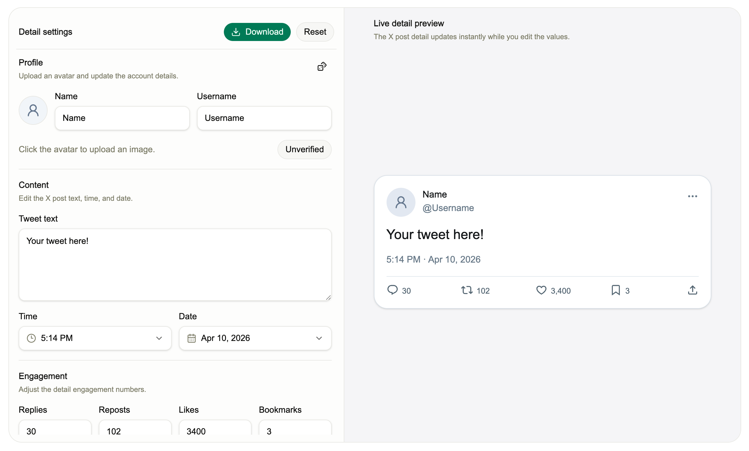 X Tweet Screenshot Generator cover preview