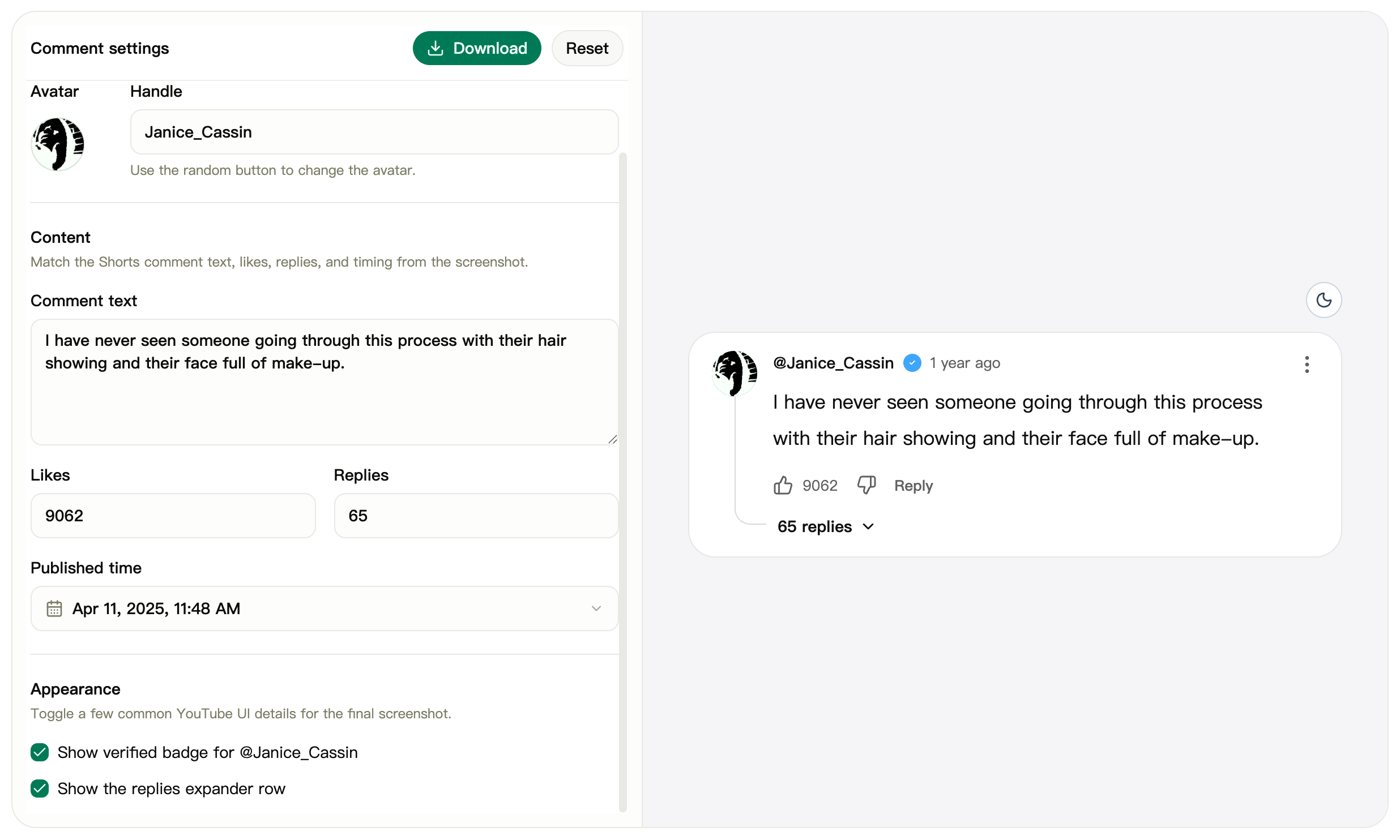 YouTube Shorts Comment Generator cover preview